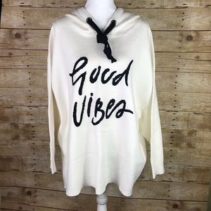 [Zara Knit] Oversized Good Vibes Hooded Sweatshirt